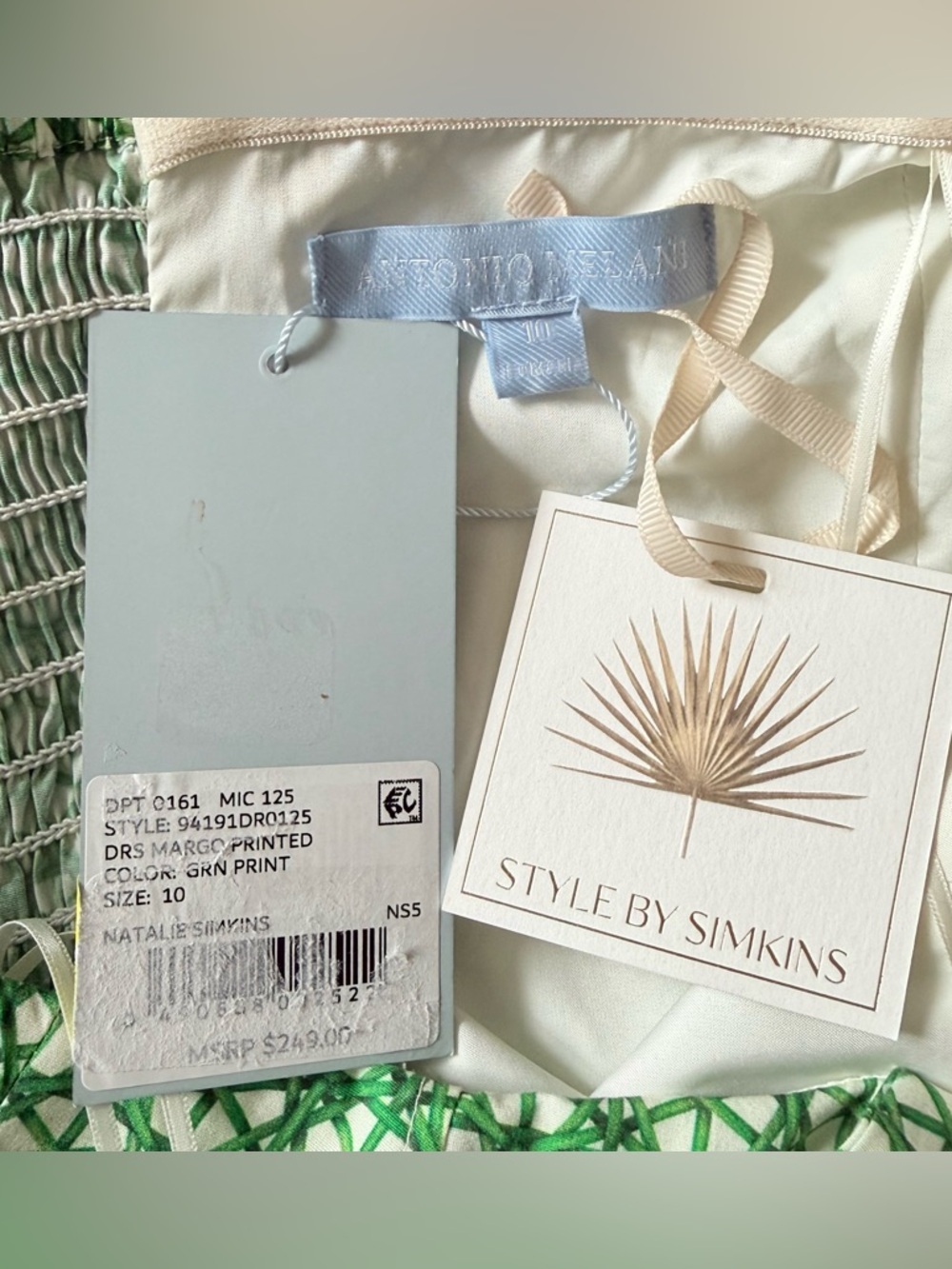 Antonio Melani Style by Simkins Margo Sweetheart Sleeveless Maxi Dress Green NWT - Picture 12 of 16